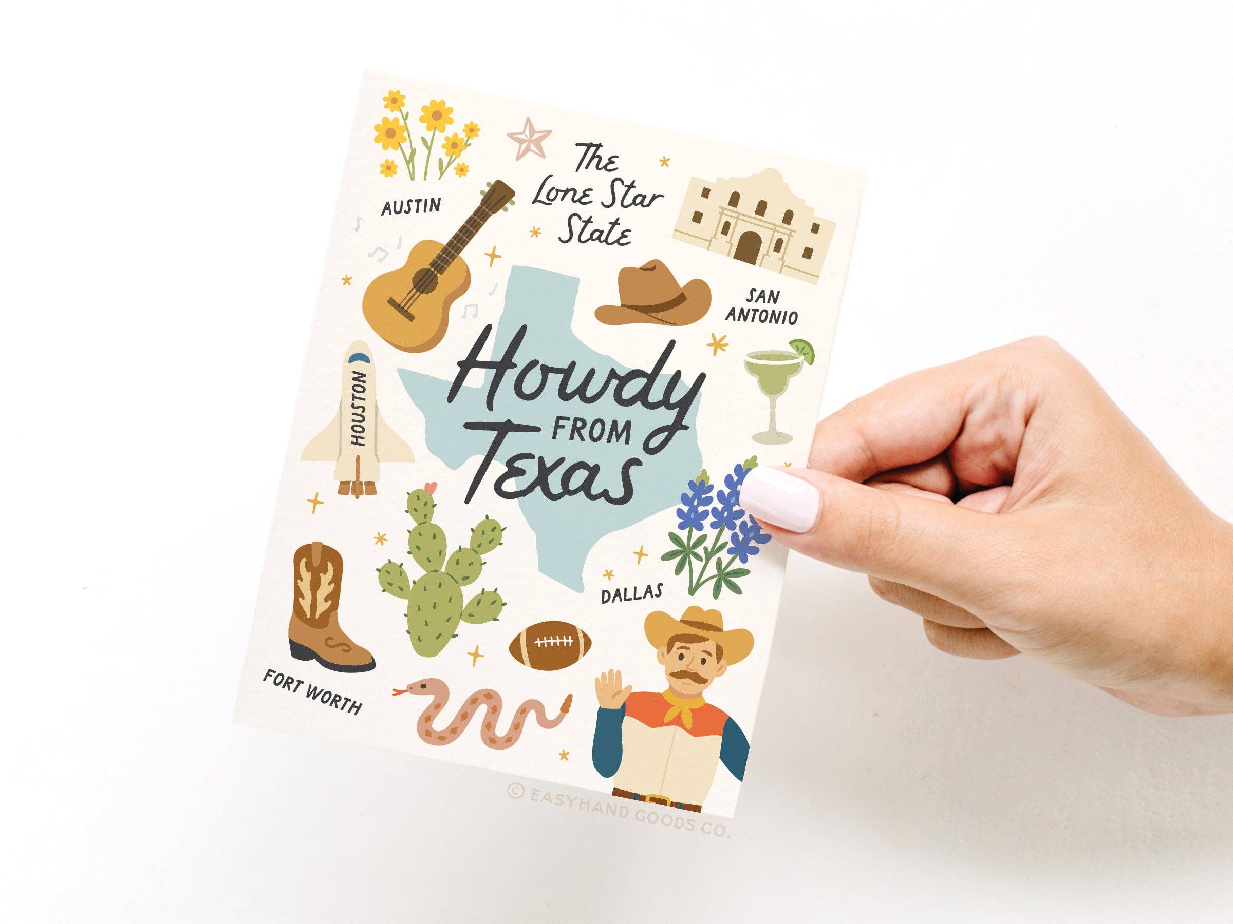 Easyhand Goods Co. - Howdy From Texas Greeting Card