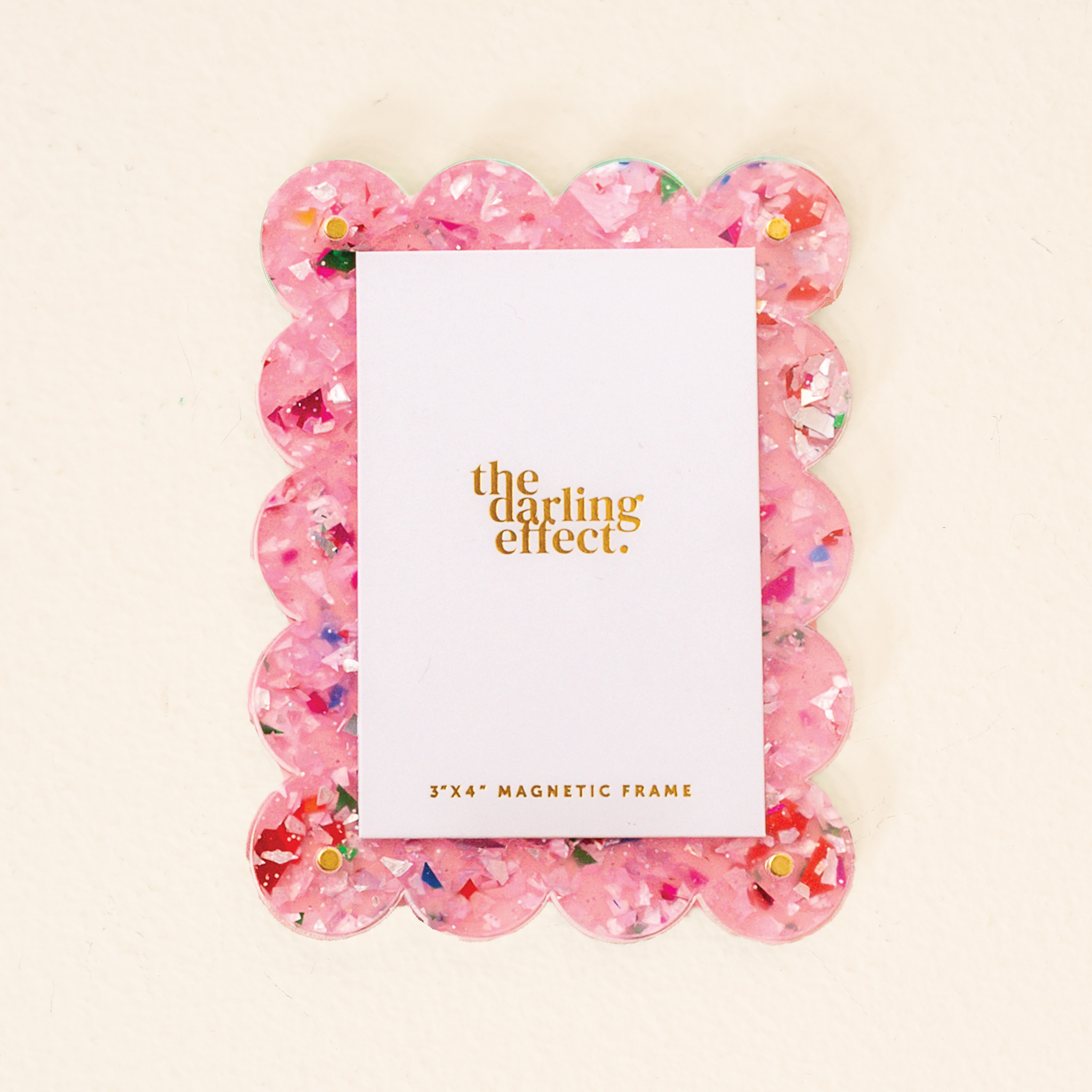The Darling Effect - Mini Acrylic Picture Frame Magnet-Confetti Pink