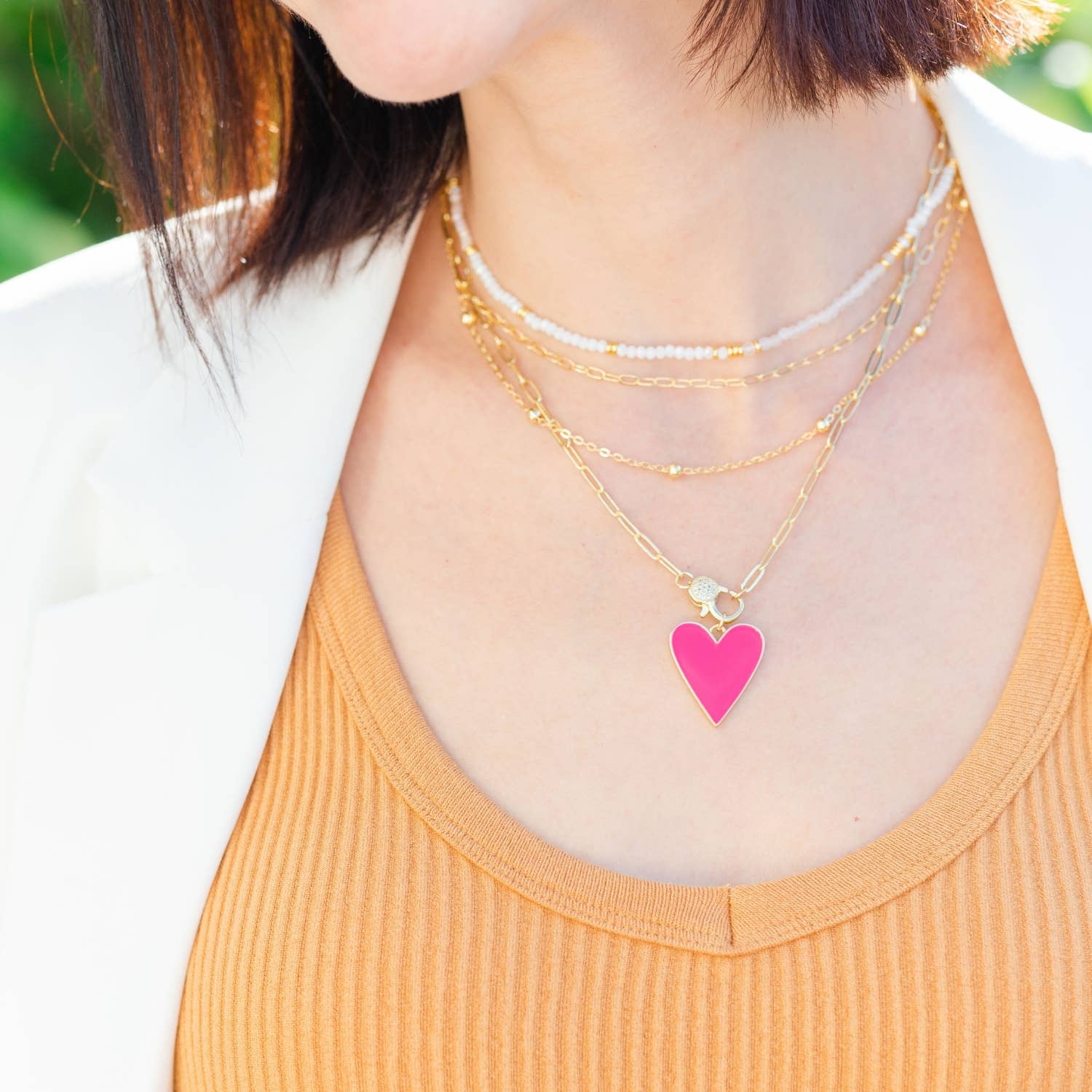 Splendid Iris - SALE - Short Stone Accented Necklace