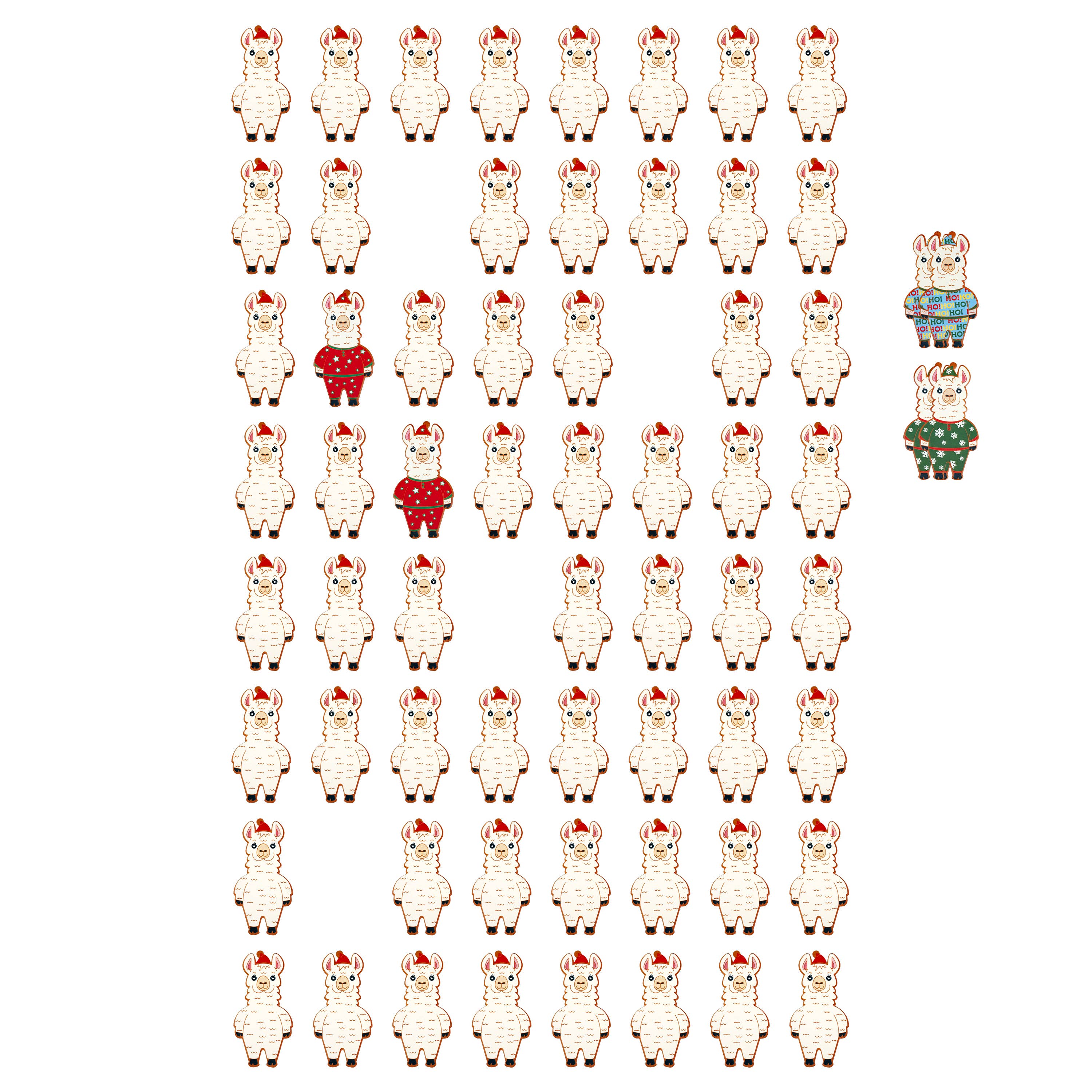 Project Genius - Llamas in Holiday Pajamas: Christmas Matching Game