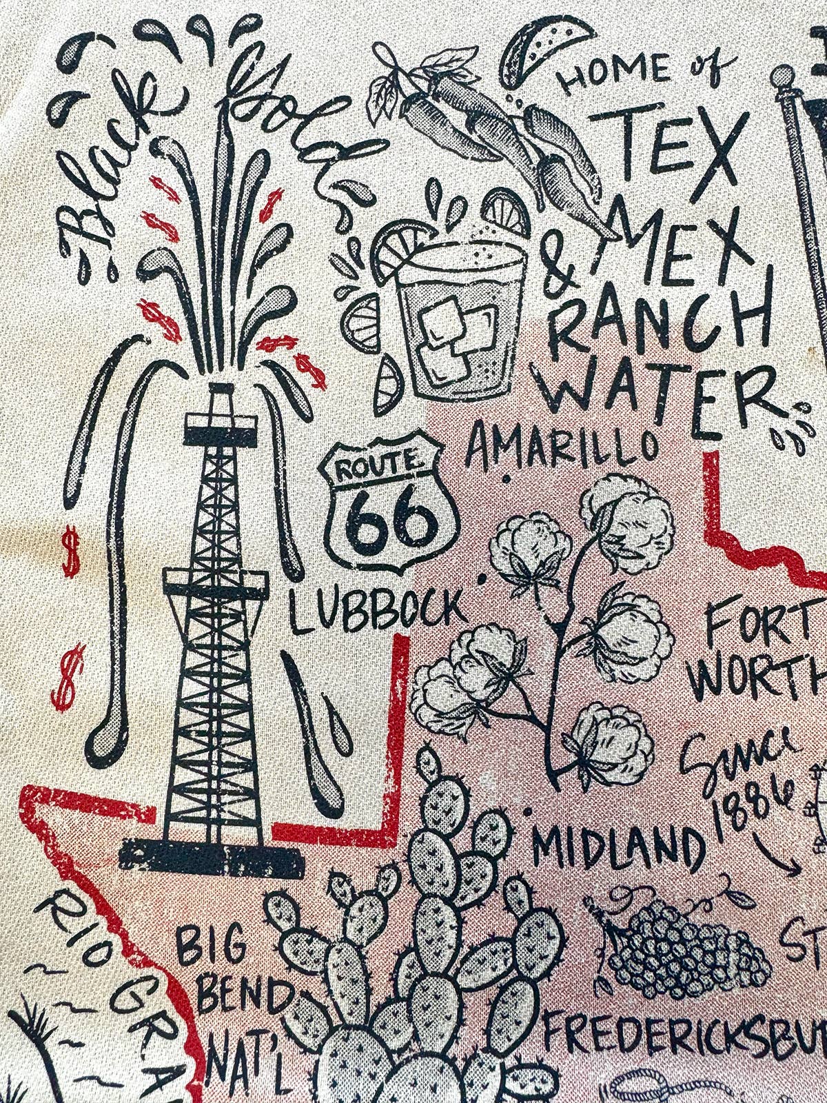 SOUTHERN FRIED DESIGN BARN - Everything Is Bigger In Texas- Kitchen Towel