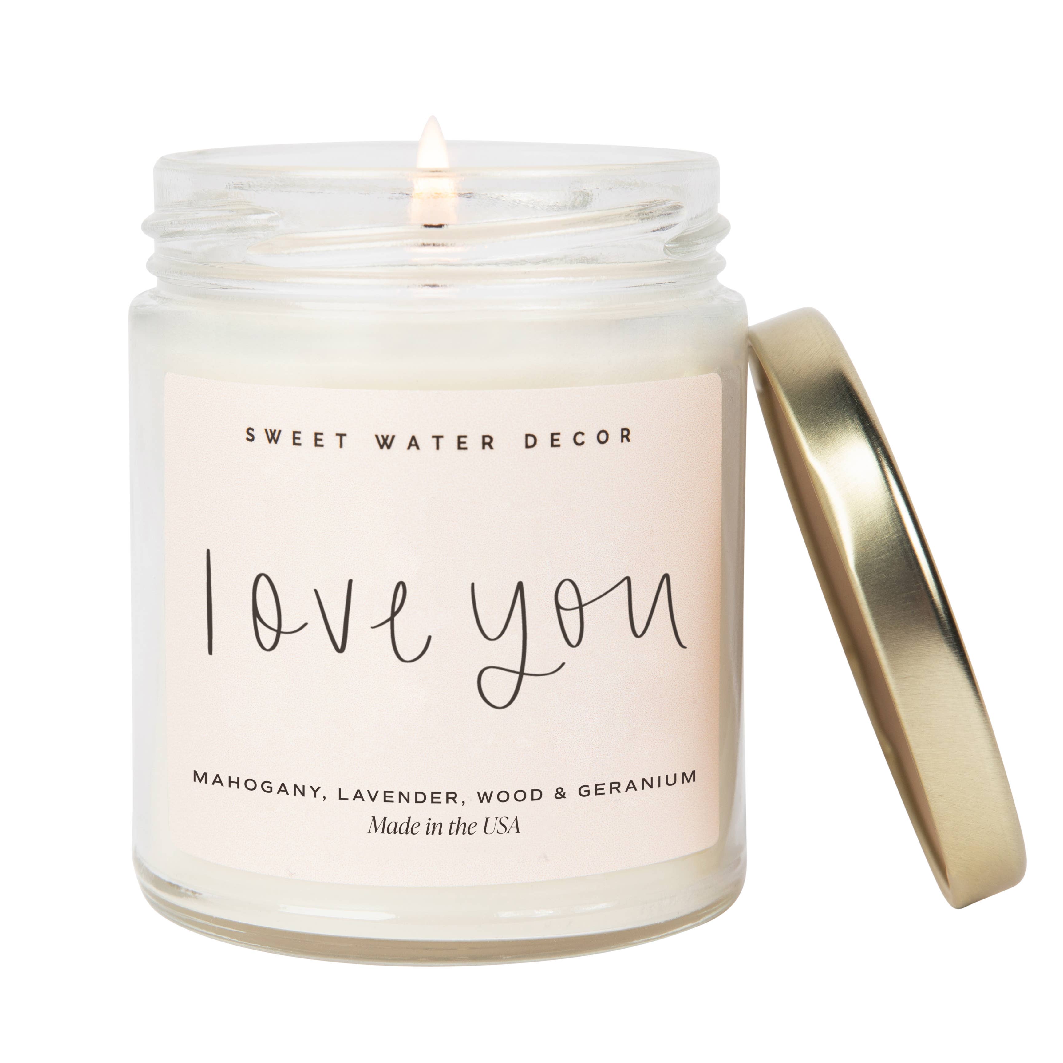 Sweet Water Decor - Love You 9 oz Soy Candle - Home Decor & Gifts