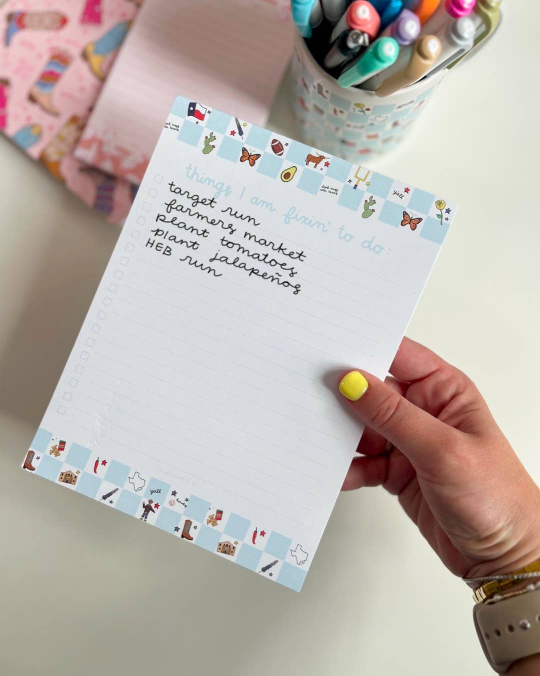 Callie Danielle - Texas Western Checkerboard Notepad