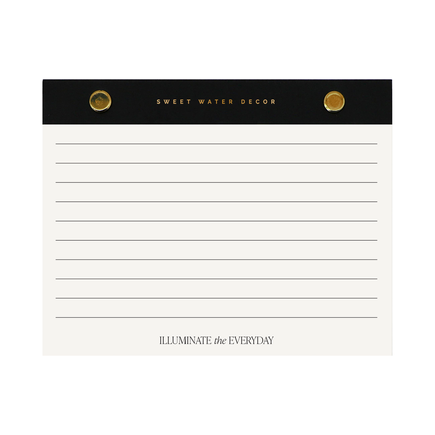 Sweet Water Decor - Small Gold Rivet Basic Notepad - Stationery & Decor