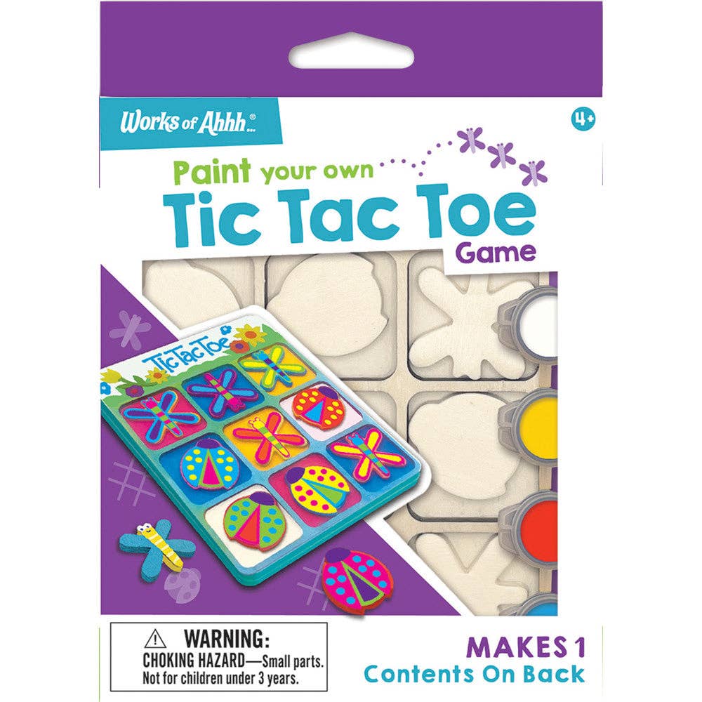 Masterpieces Puzzles - Tic Tac Toe - Wood Craft & Paint Kit