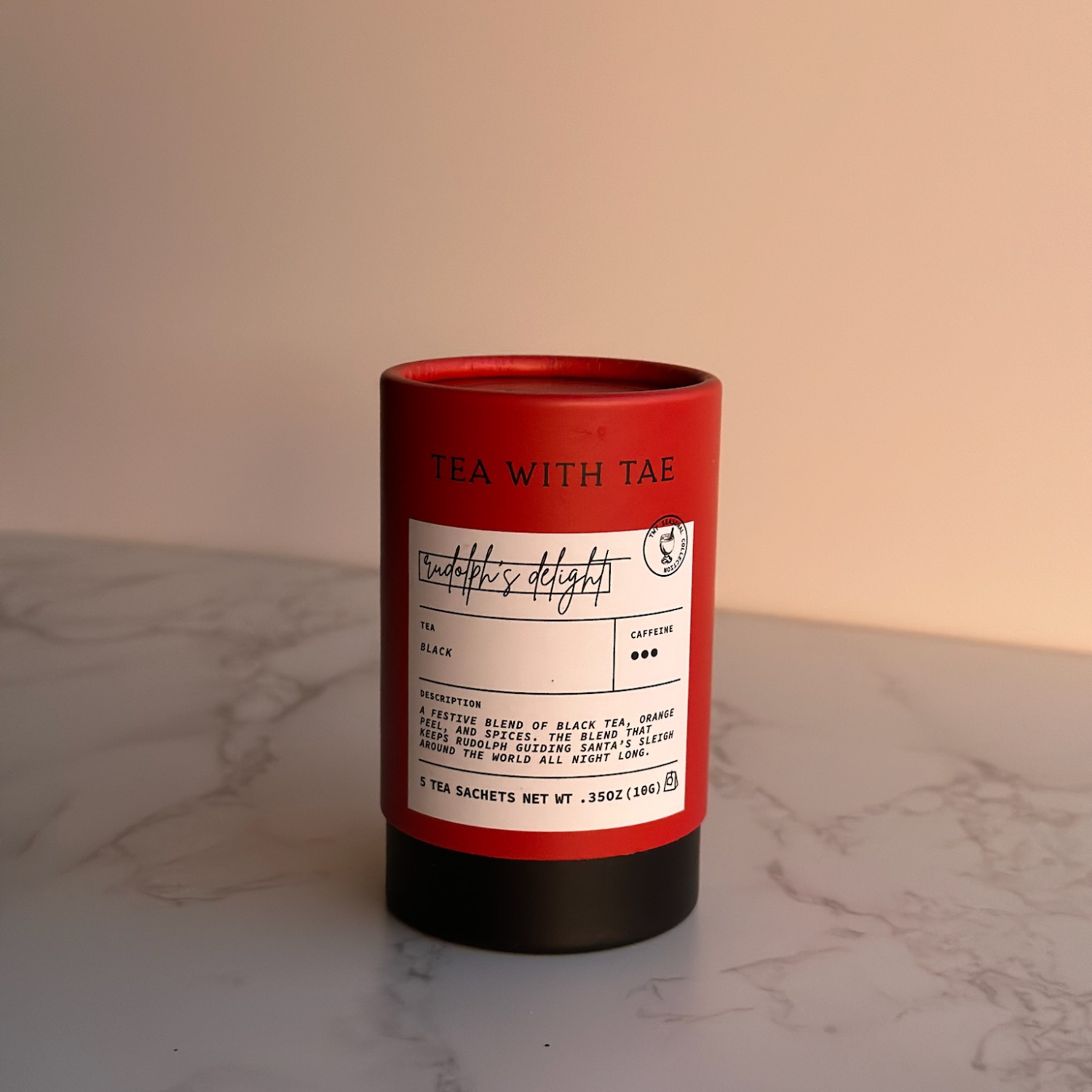 Tea with Tae - Rudolph's Delight Holiday Mini Tube Gift (5 tea bags)