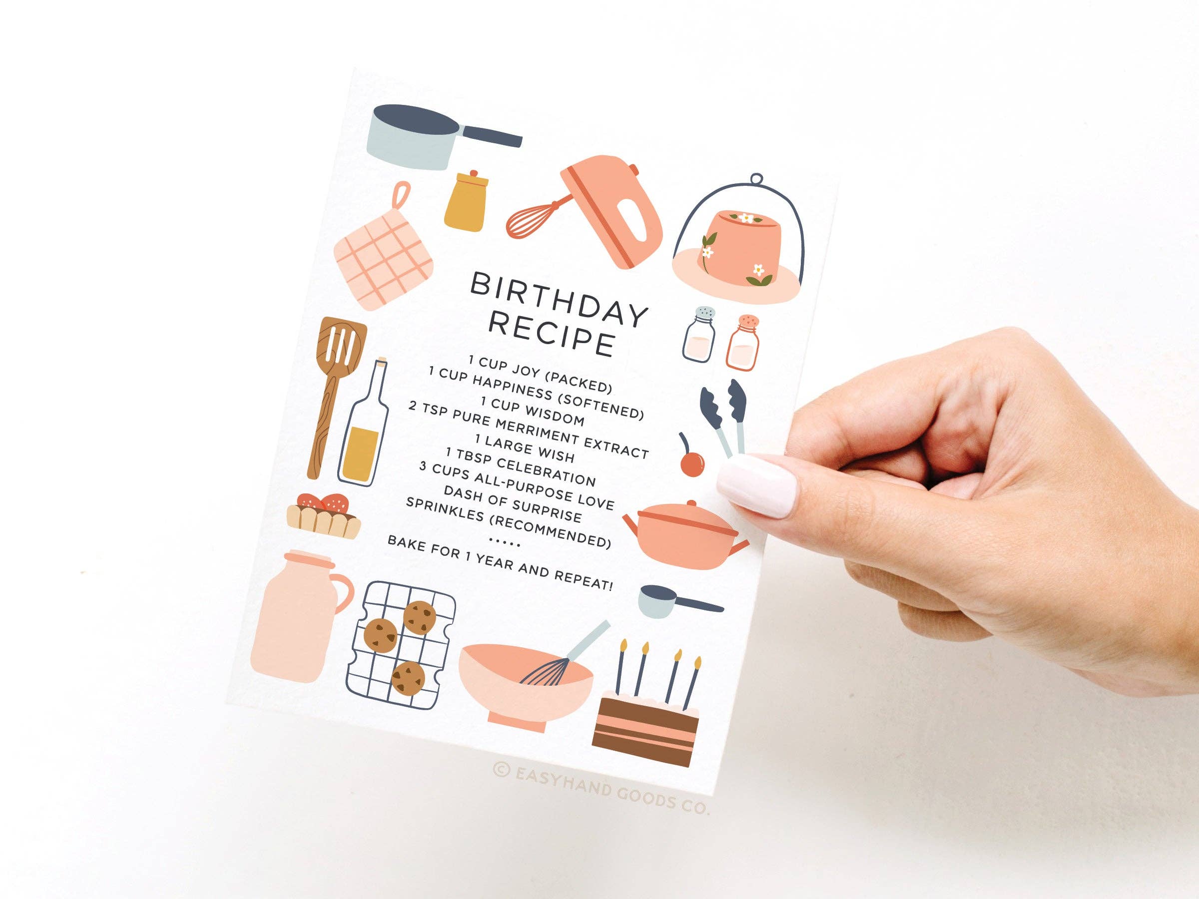 Easyhand Goods Co. - Birthday Recipe Greeting Card