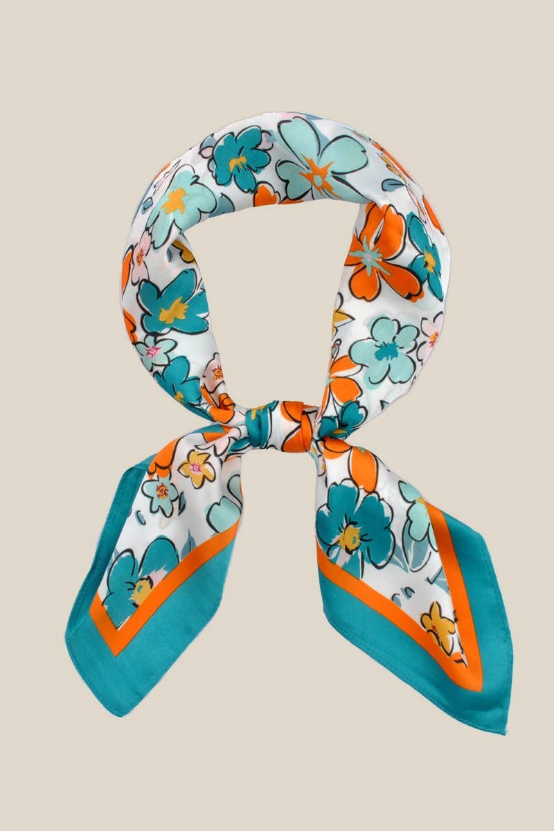 Anarchy Street - Multi Flower Print Bandana Scarf