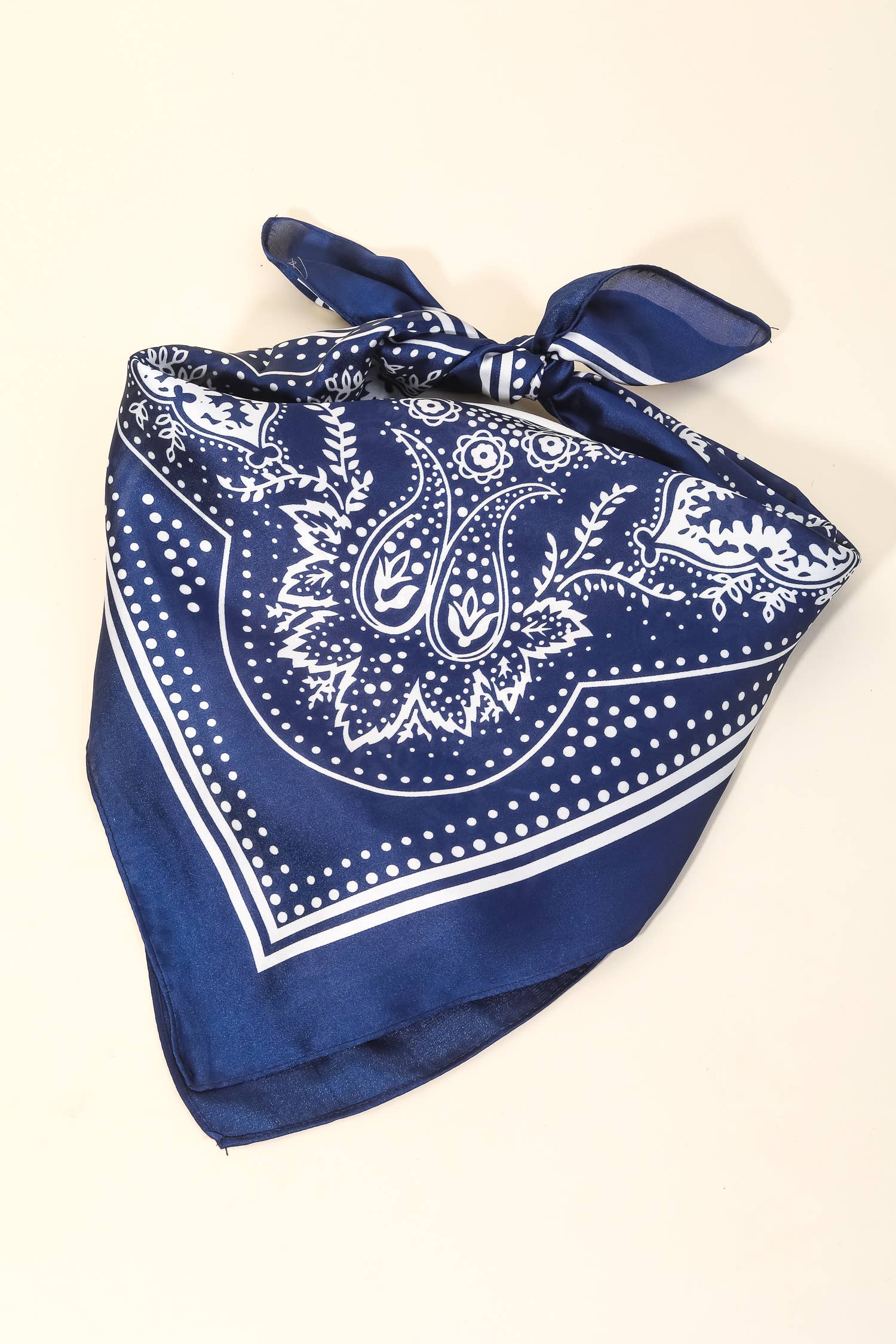 Anarchy Street - Light Paisley Design Square Bandana Scarf