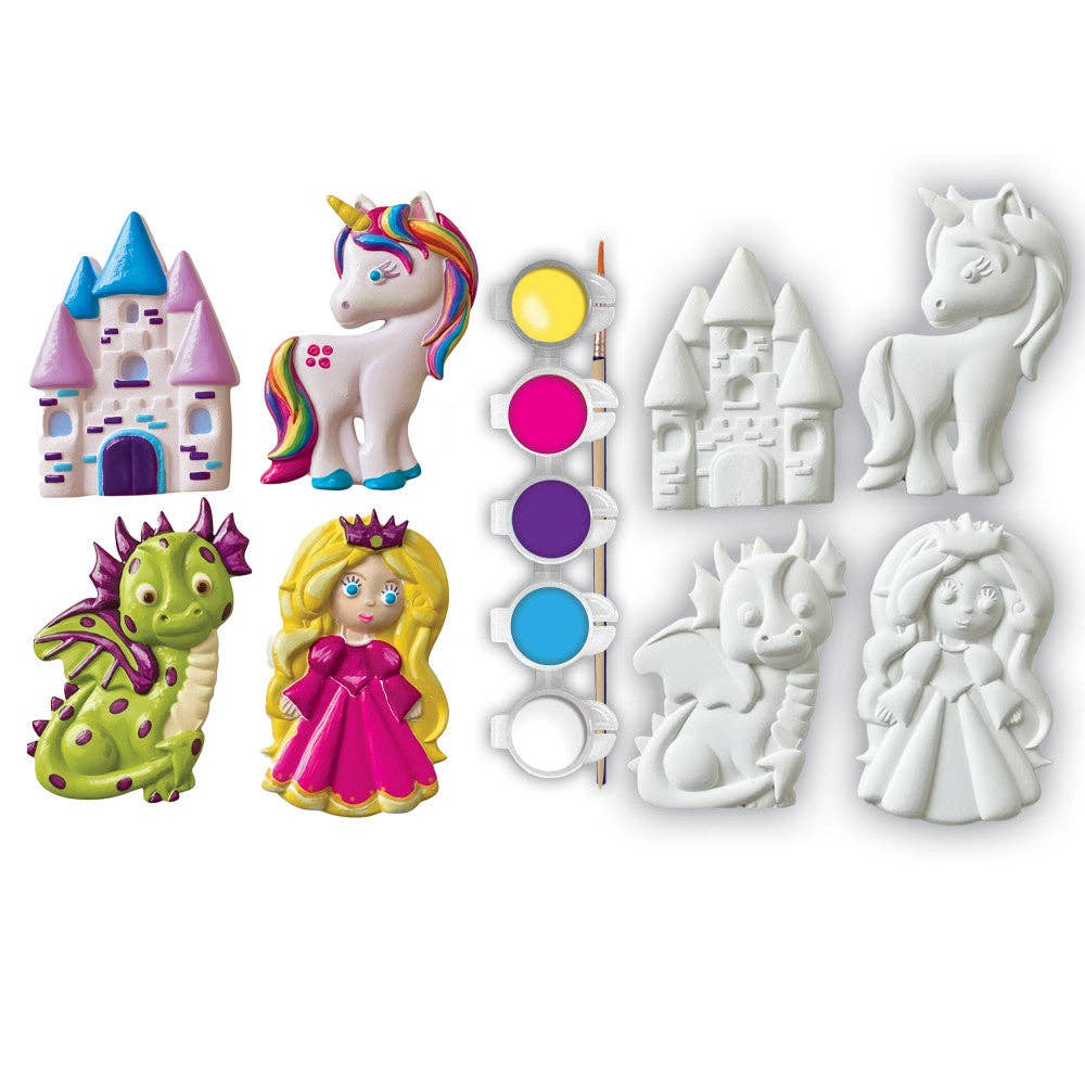 Masterpieces Puzzles - Magic & Make Believe - 4-Pack Plaster Magnets Paint Kit
