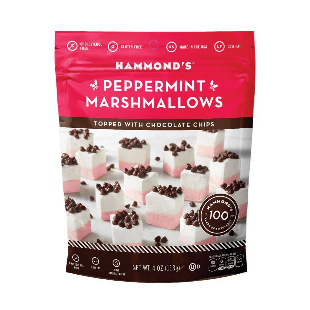 Hammond's Candies - Handmade All-Natural Marshmallows - Peppermint - 4 oz Bag