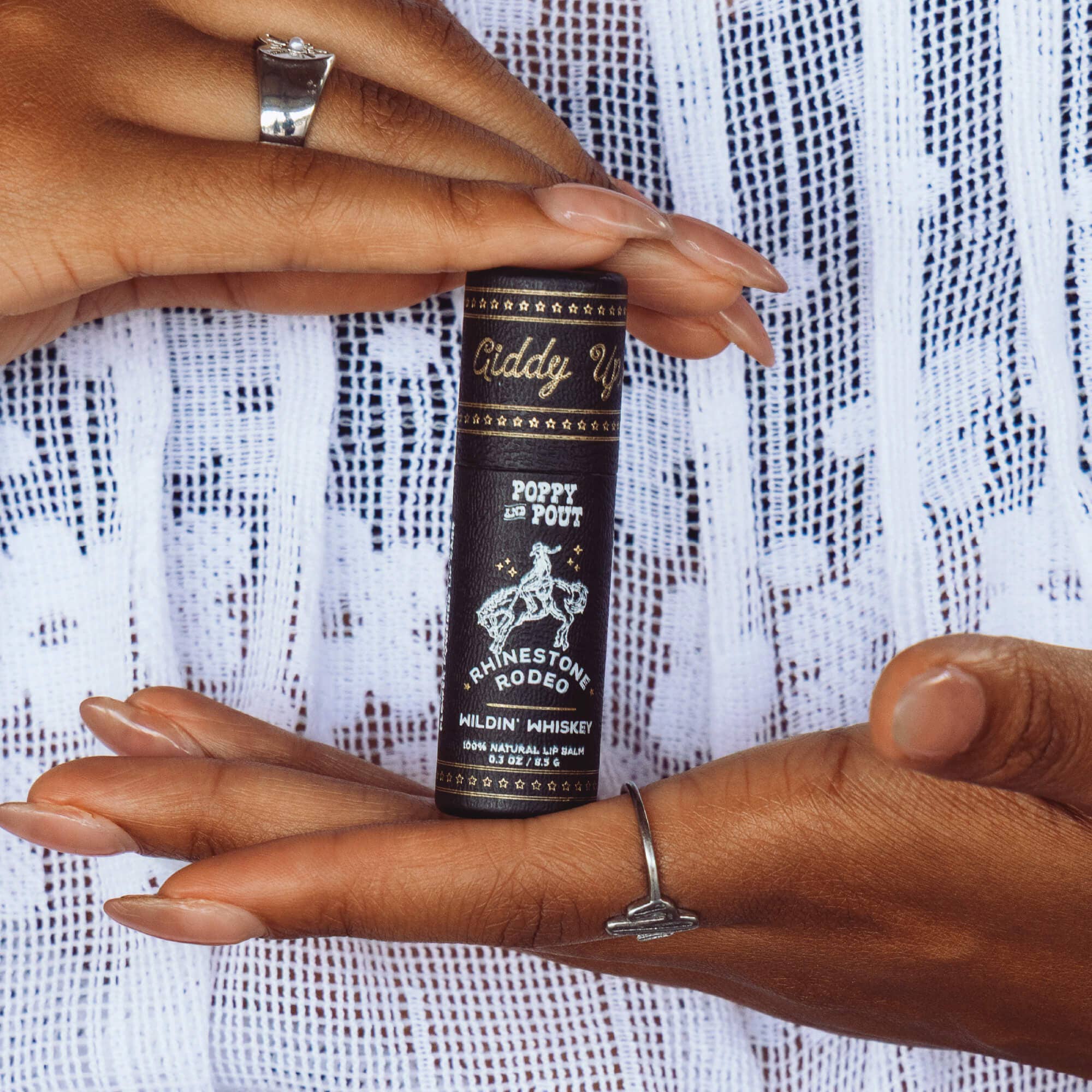 Poppy & Pout - Lip Balm, Rhinestone Rodeo, Wildin' Whiskey