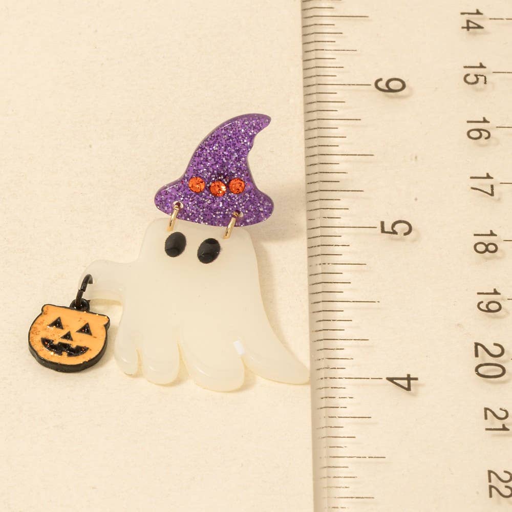 Anarchy Street - Glow In The Dark Halloween Ghost Dangle Earrings