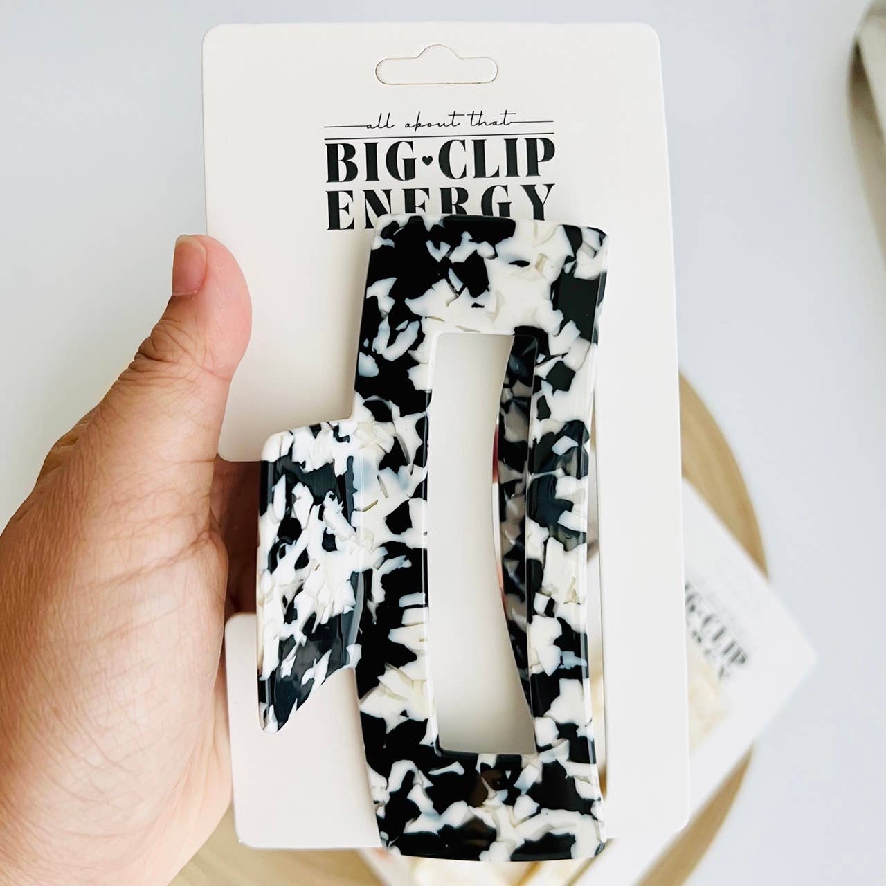 Tiny Gift Society - XXL Claw Clip | Big Clip Energy | Funny Thick Hair Claw Clip