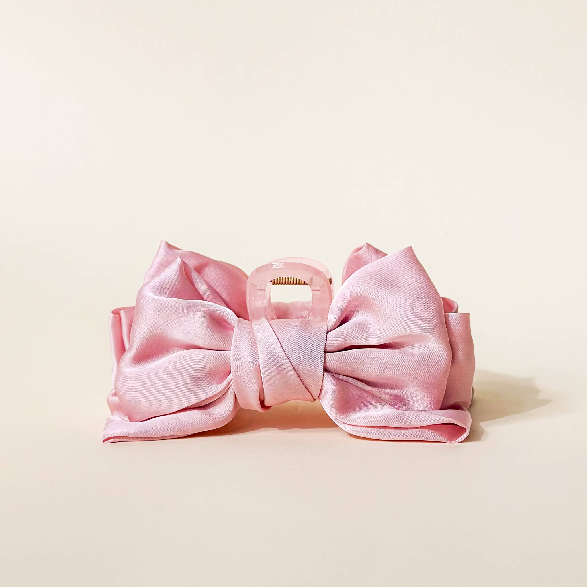 The Darling Effect - Satin Bow Claw Clip- Blush
