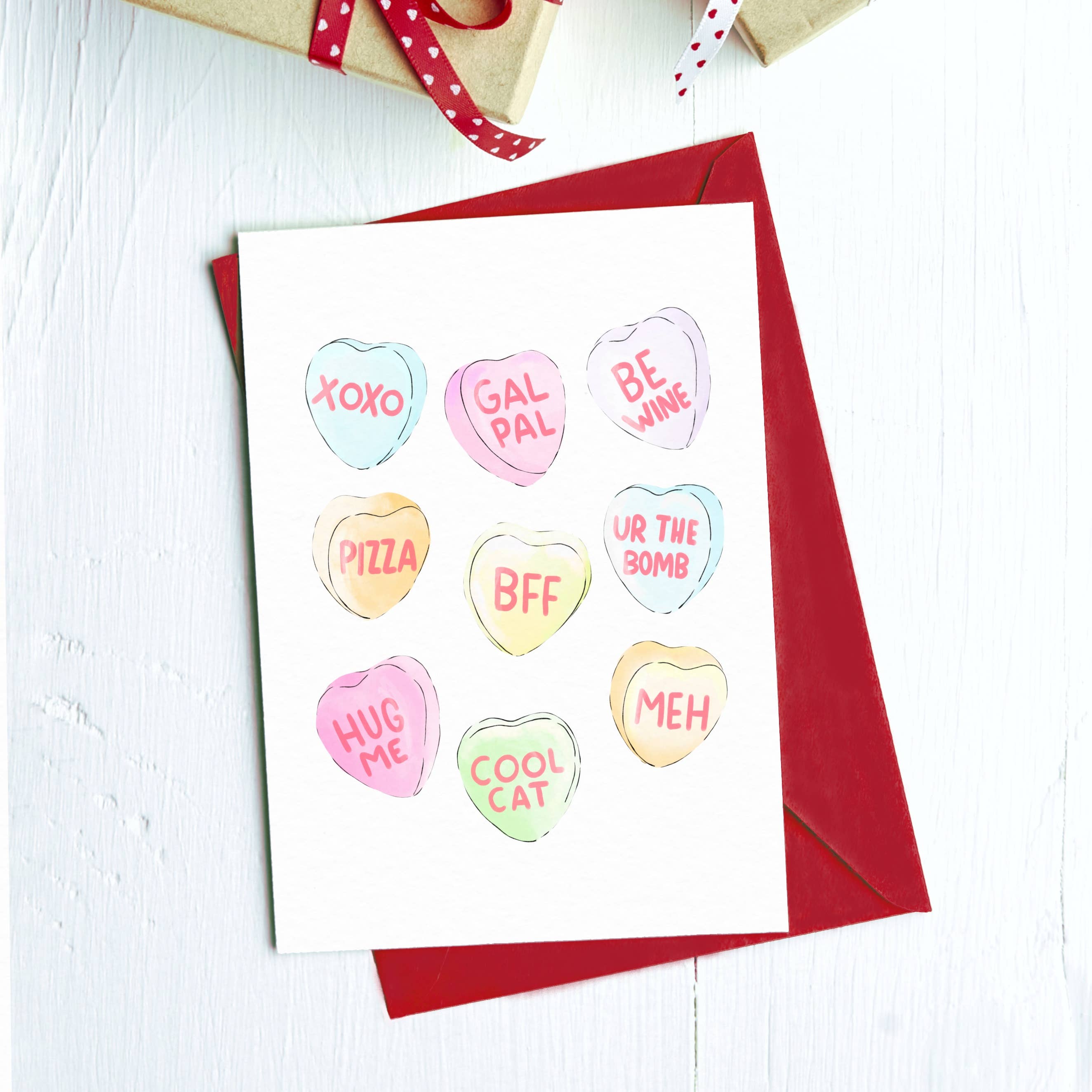 Big Moods - Galentine Card - Candy Hearts