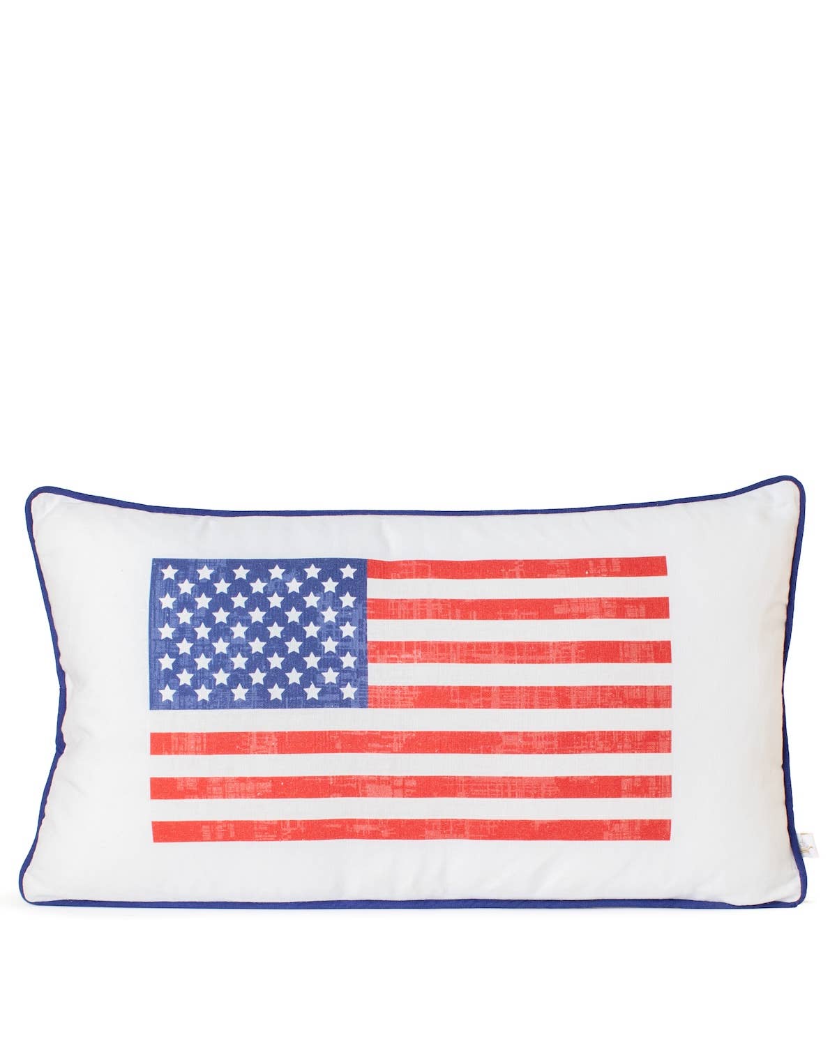 The Royal Standard - American Flag Lumbar Pillow   Red/White/Blue   12.5x22.5