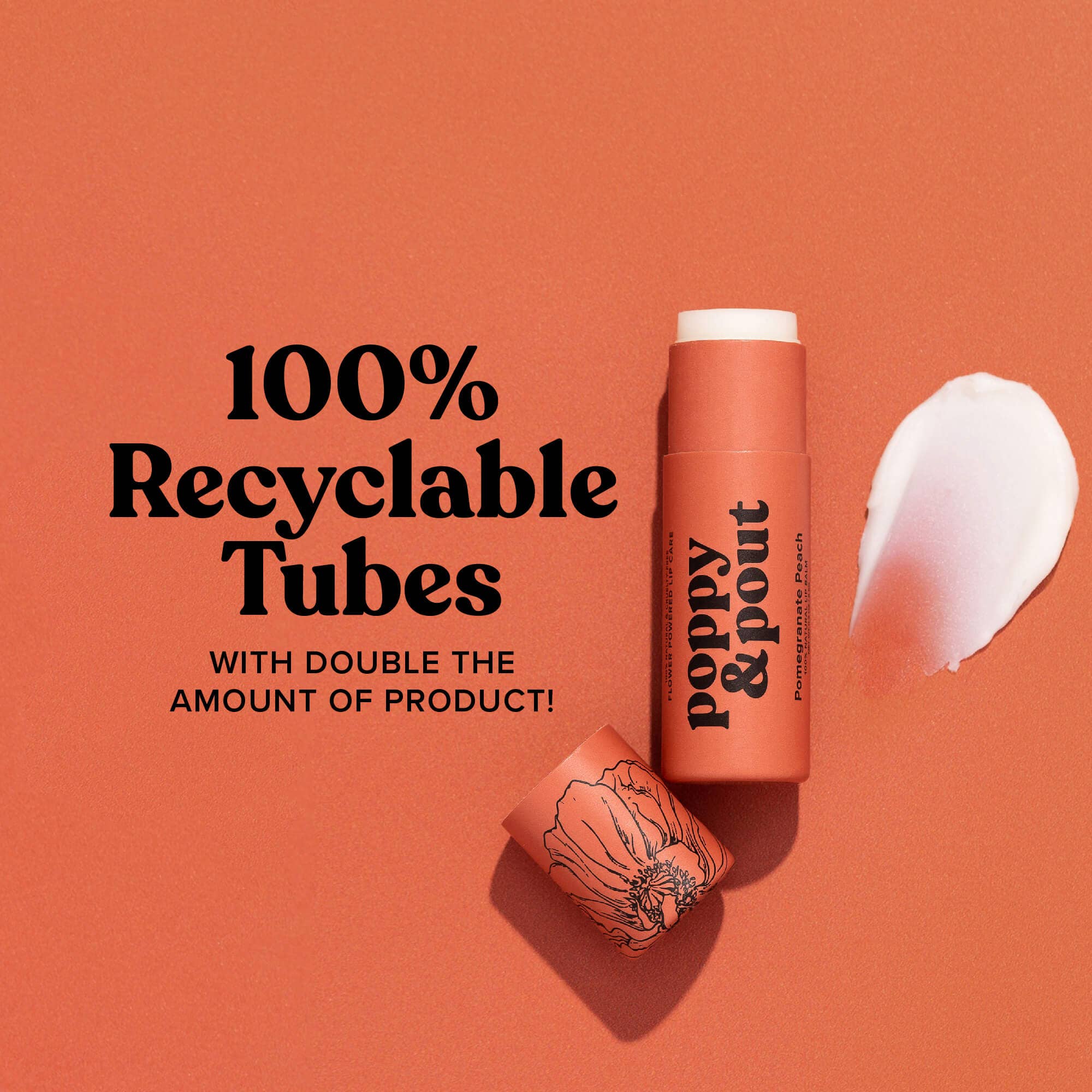 Poppy & Pout - Lip Balm, Pomegranate Peach