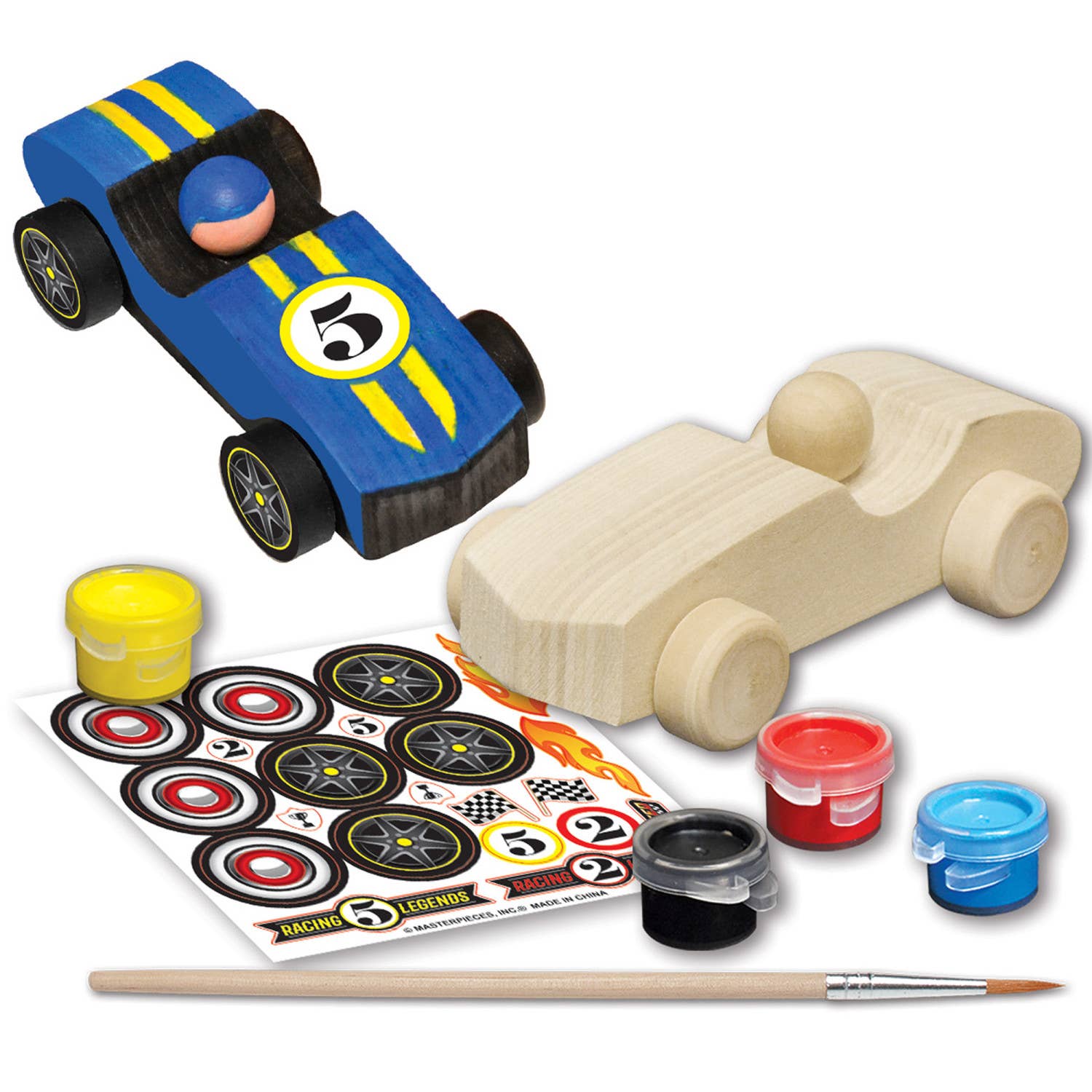 Masterpieces Puzzles - Race Car Wood Paint Kit