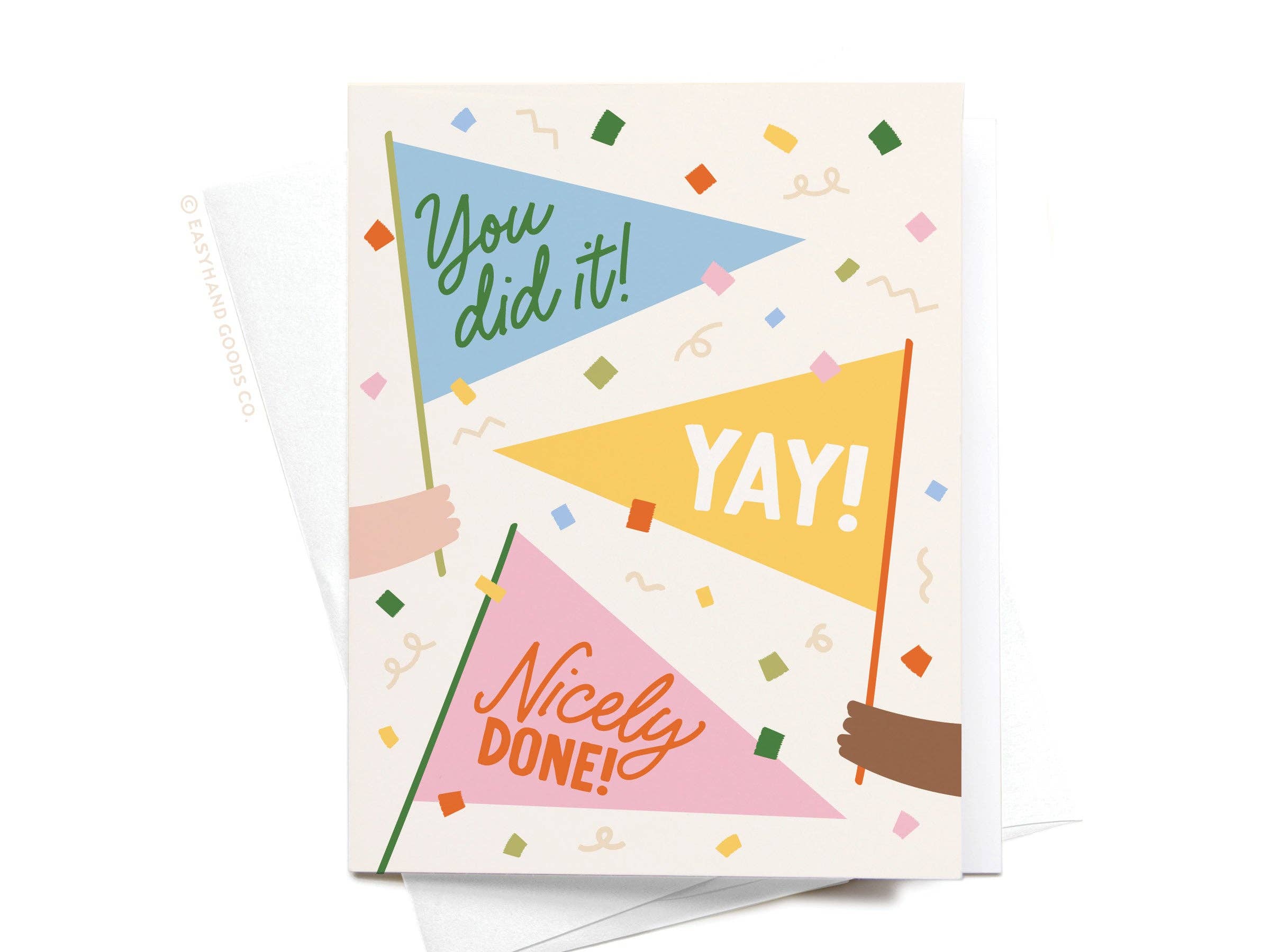 Easyhand Goods Co. - You Did It Pennant Flags Greeting Card
