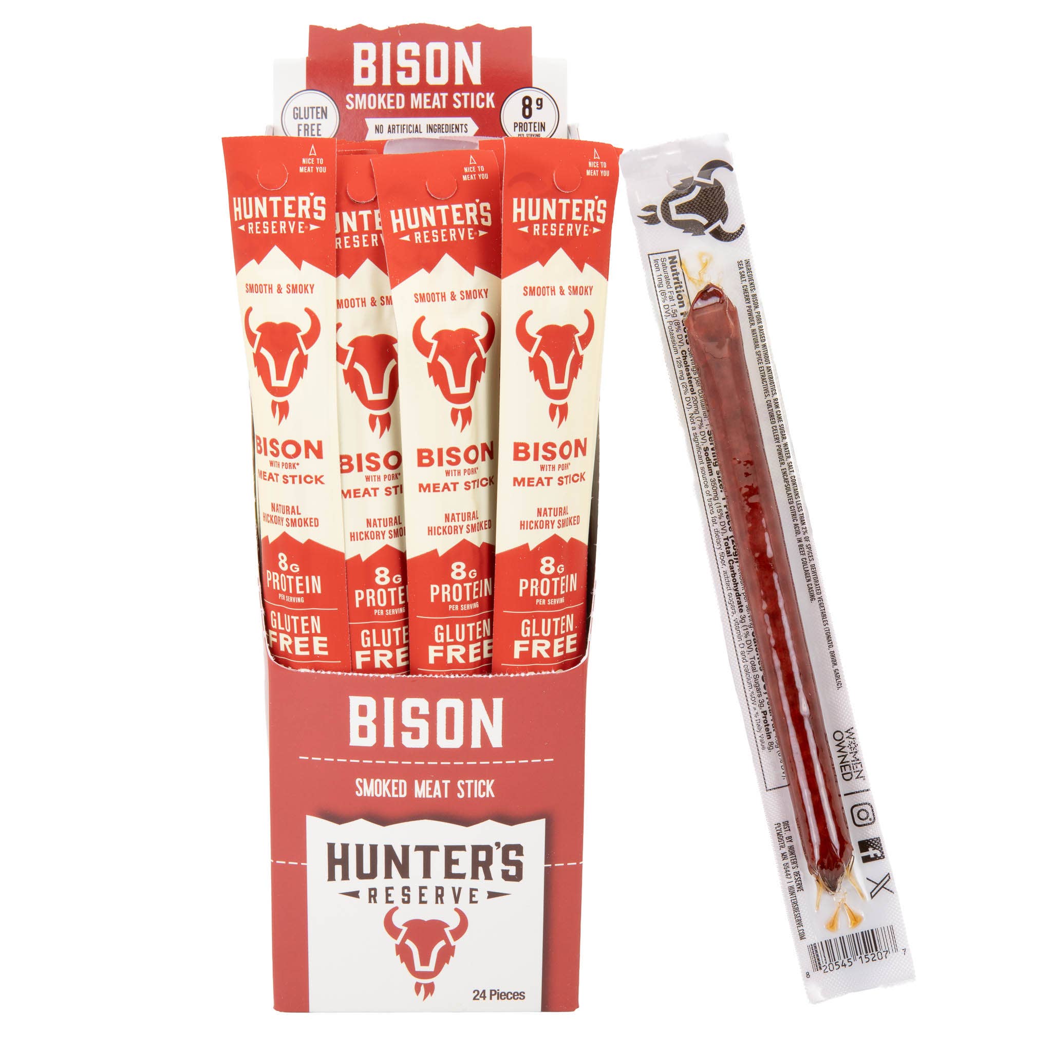 Hunter's Reserve - Bison Meat Sticks - 24 Pack