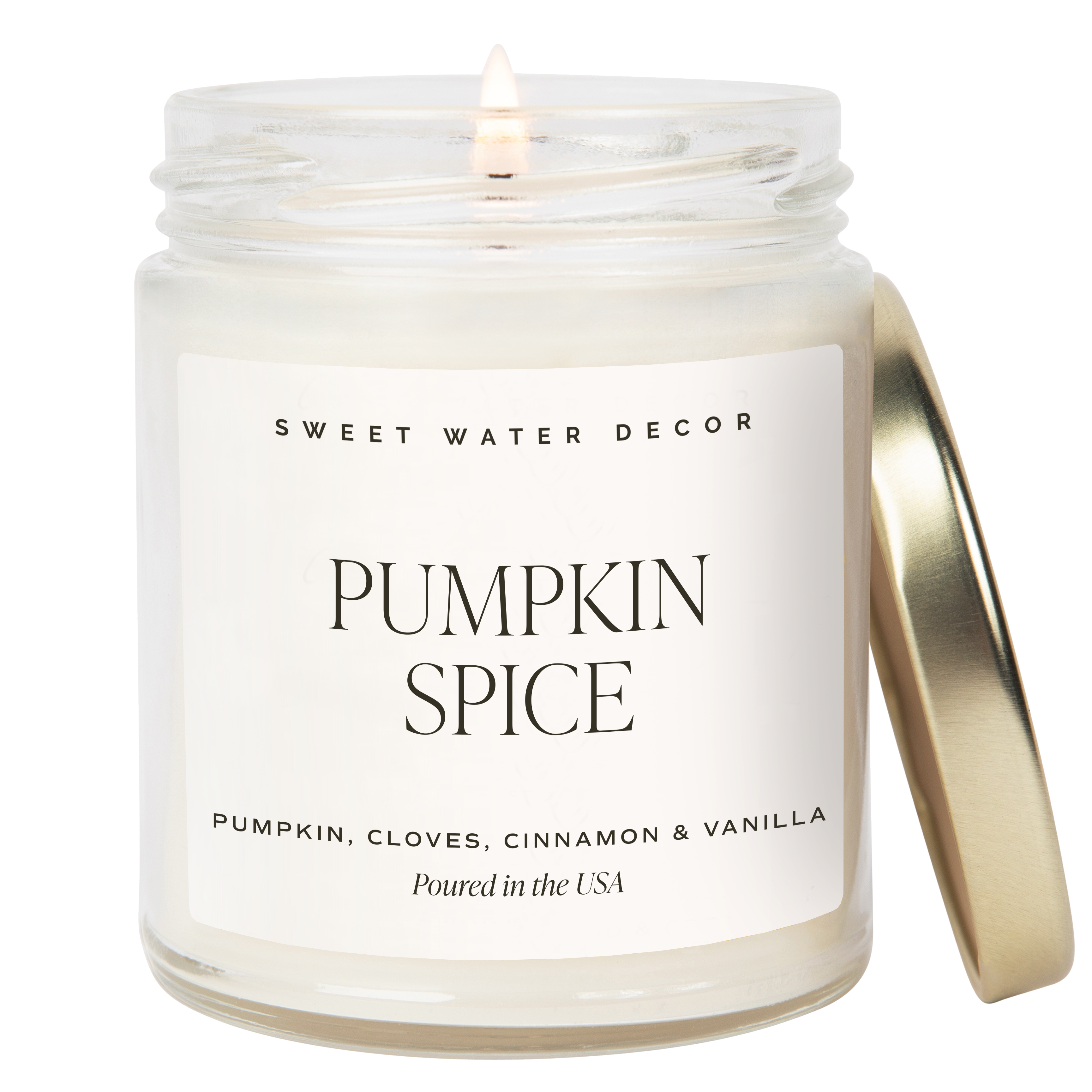 Sweet Water Decor - Pumpkin Spice 9 oz Soy Candle - Fall Decor and Gifts