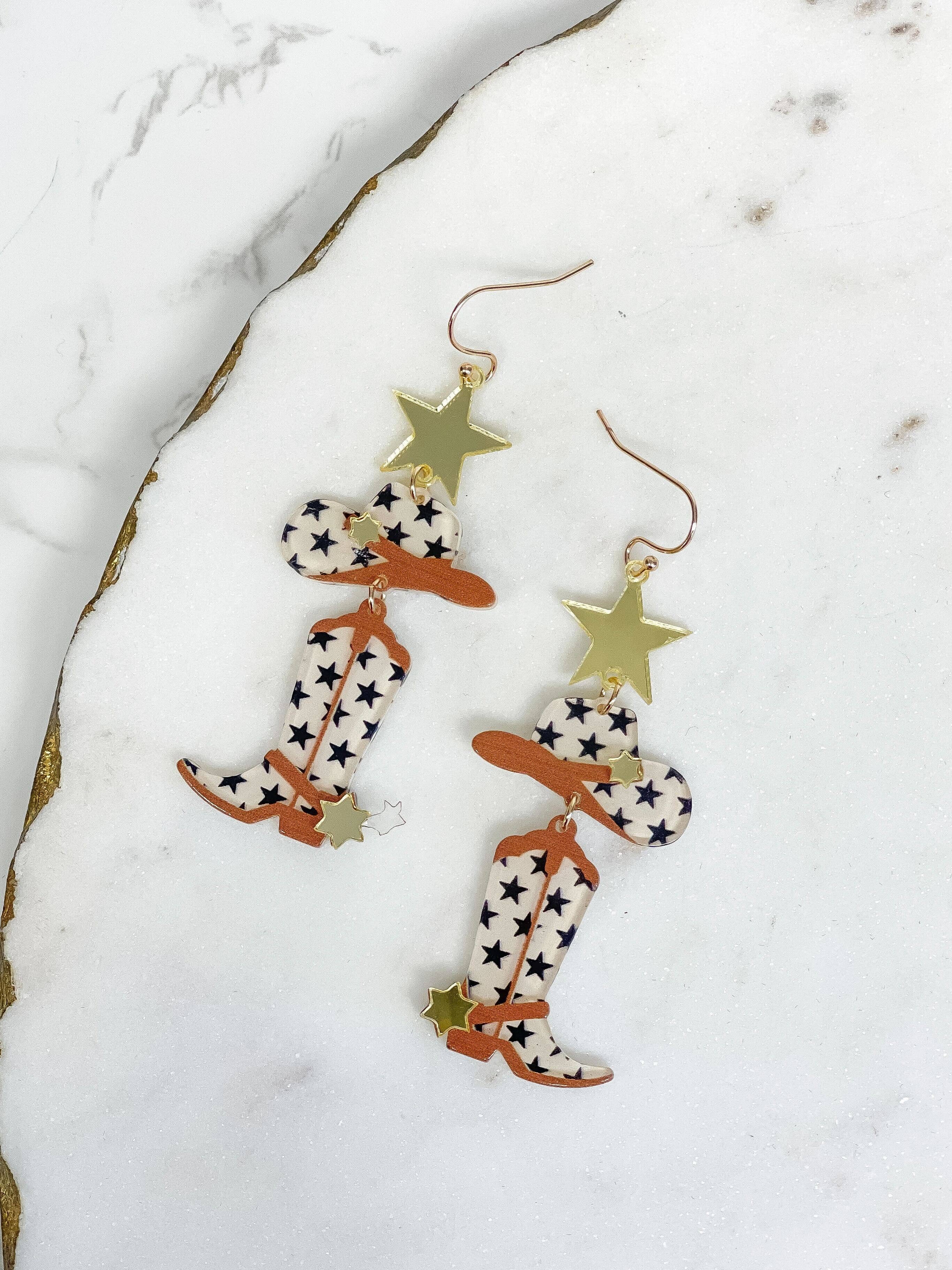 Prep Obsessed Wholesale - Starry Cowboy Trio Dangle Earrings
