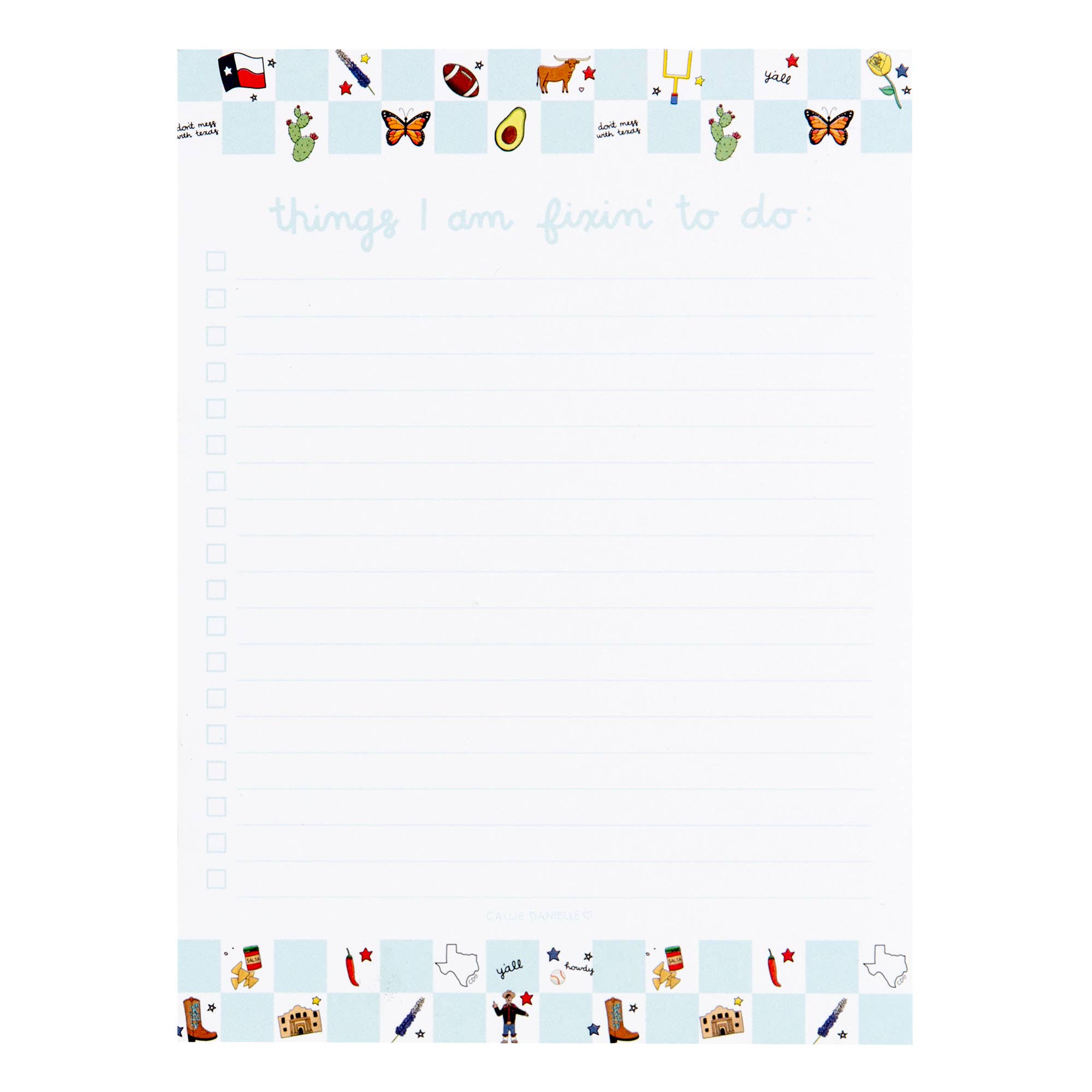 Callie Danielle - Texas Western Checkerboard Notepad