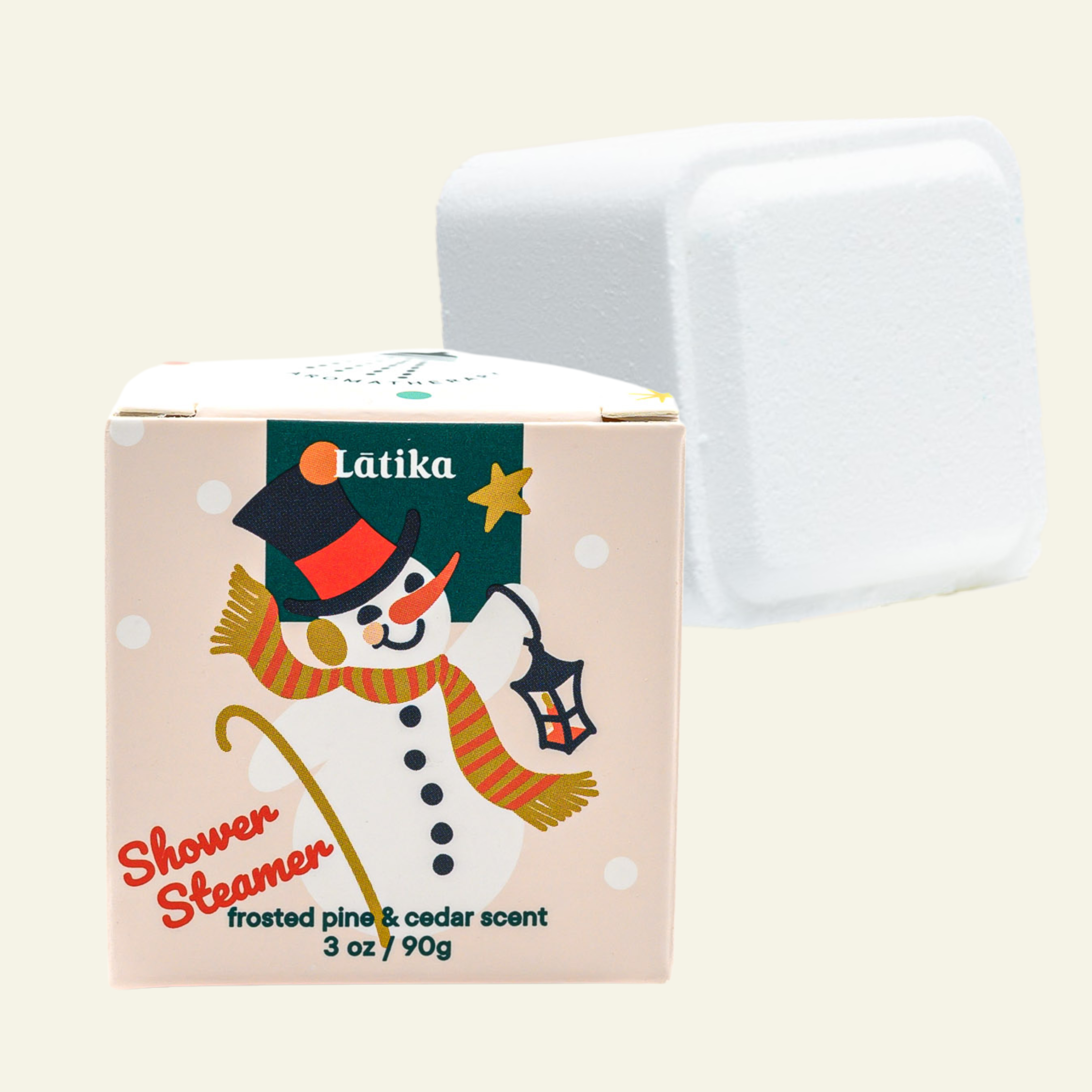 Latika Beauty - Snow Shower Steamer - Stocking Stuffer - Cube