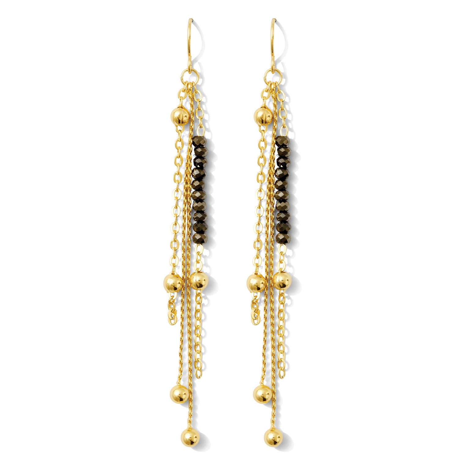 Splendid Iris - SALE - Long Earring with a Pop of Color