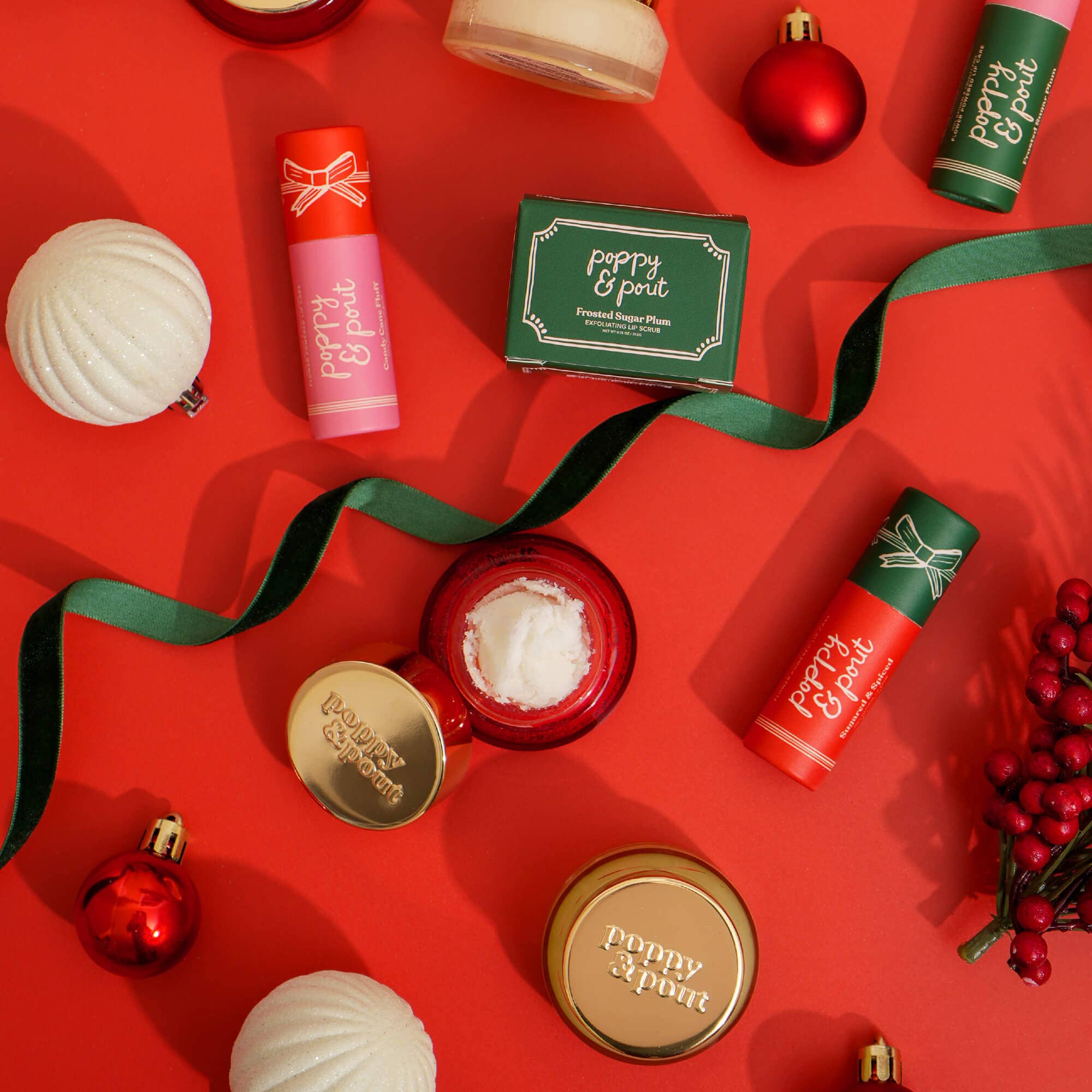 Poppy & Pout - Limited Edition, Lip Balm, Holiday, Candy Cane Fluff