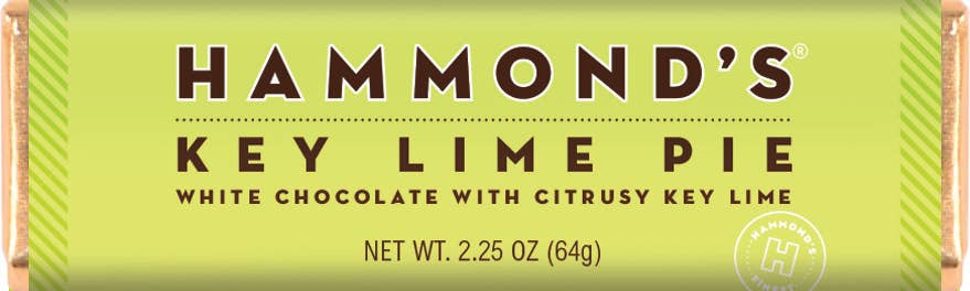 Hammond's Candies - Key Lime White Chocolate Bar 2.25oz