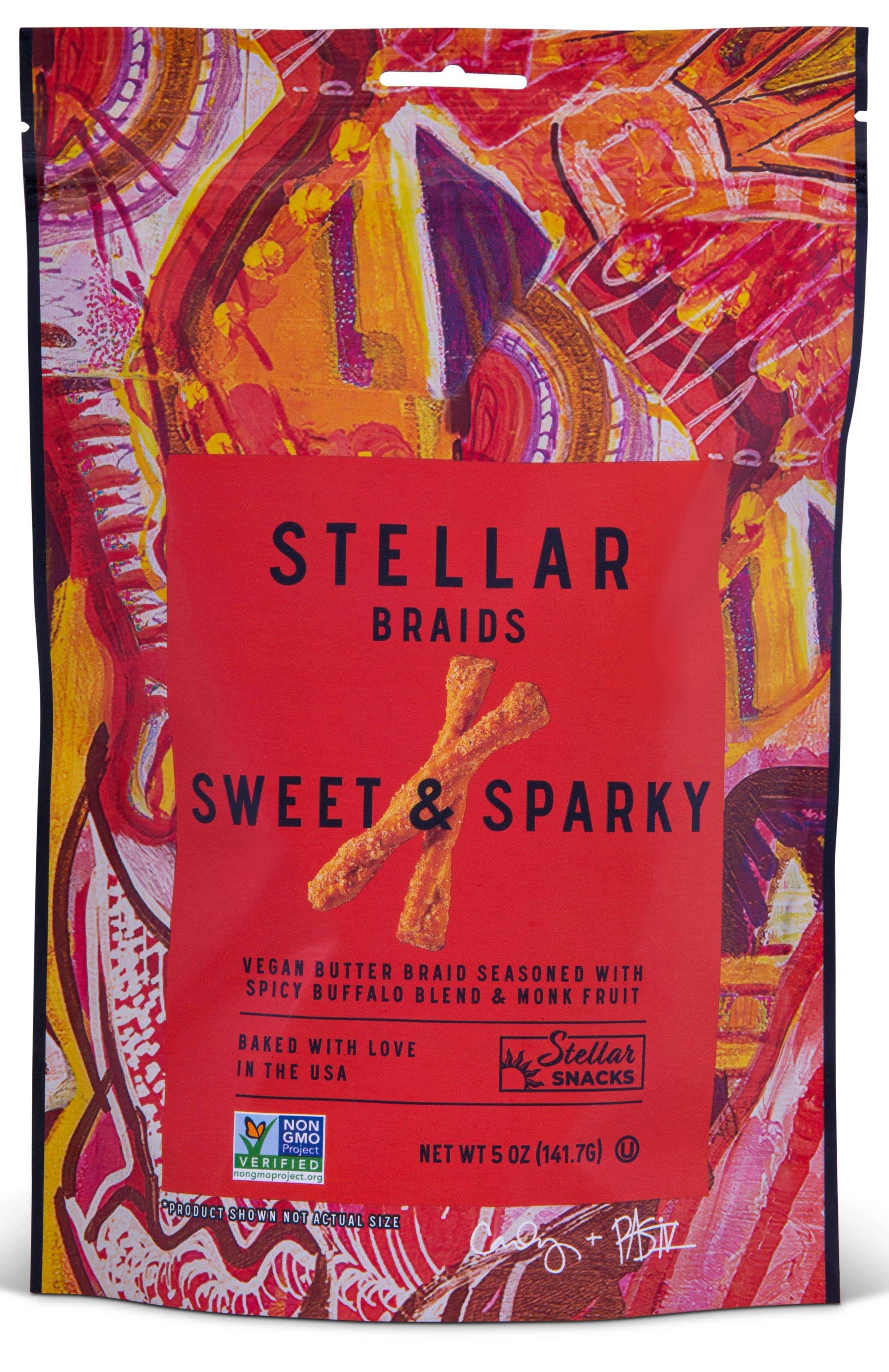 Stellar Snacks - Stellar Pretzel Braids - Sweet & Sparky - 5oz