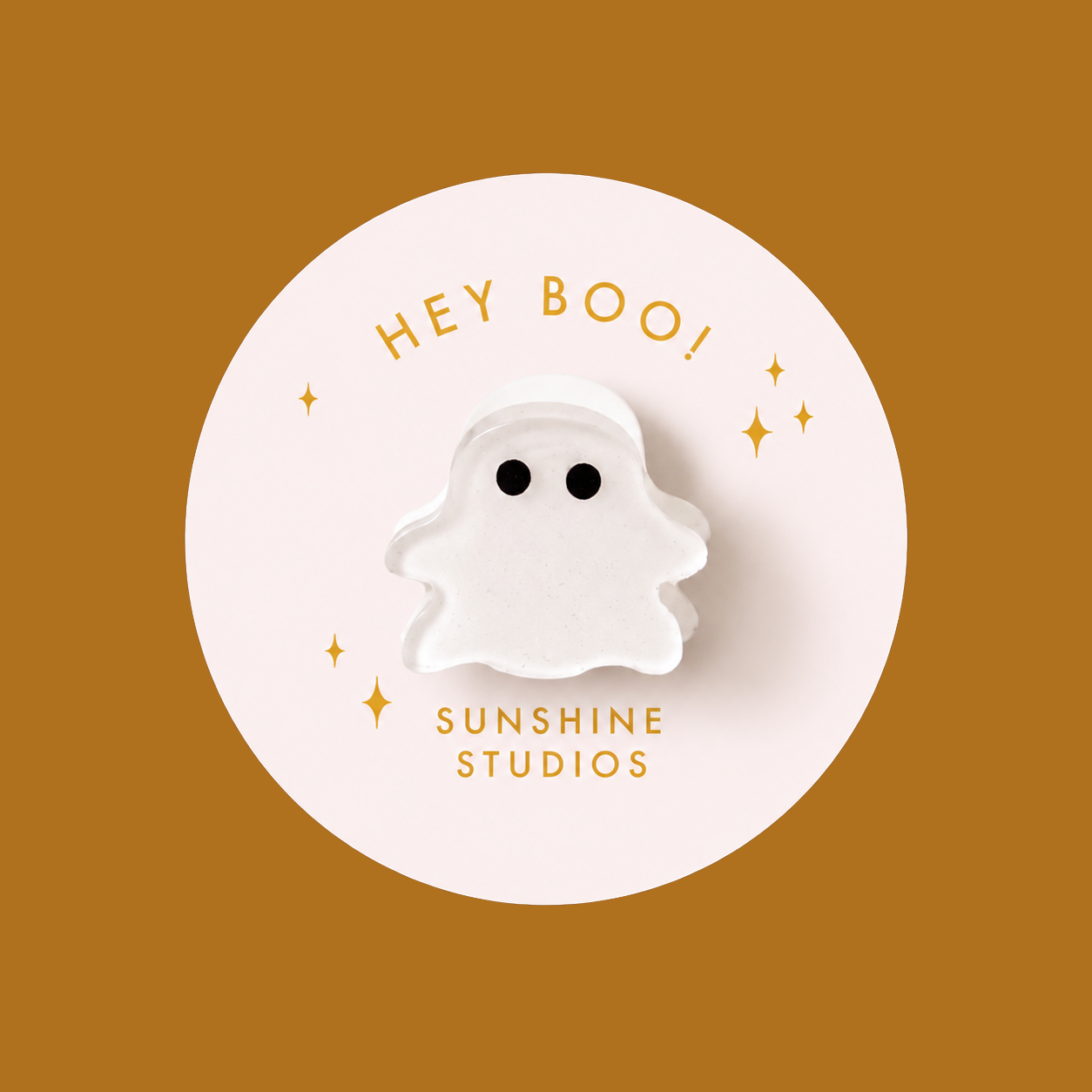 Sunshine Studios - Hey Boo! Ghost Mini Hair Clip | Halloween