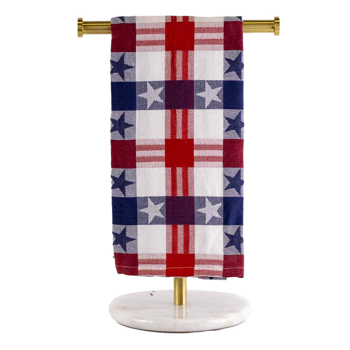 The Royal Standard - Stars & Stripes Jacquard Hand Towel    Red/White/Blue   20x28