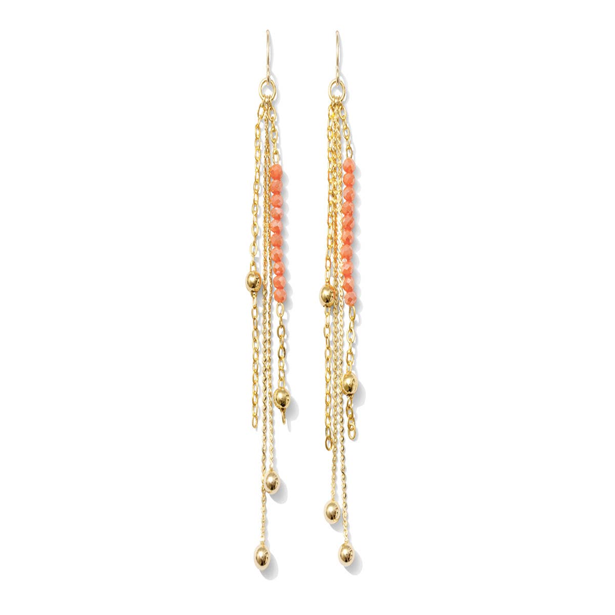 Splendid Iris - SALE - Long Earring with a Pop of Color