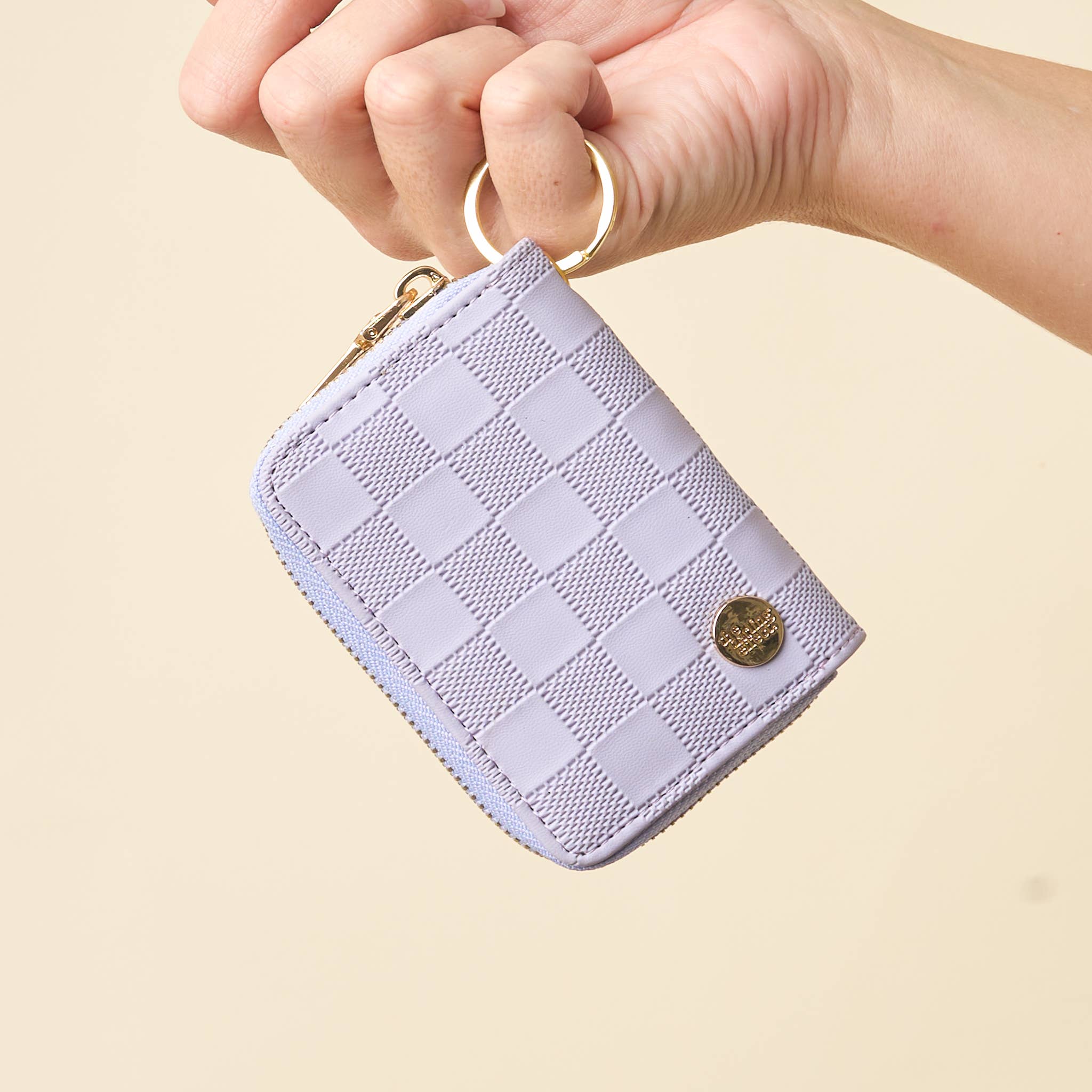 The Darling Effect - Zip Around Wallet-Periwinkle Check